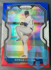 2021 Panini Prizm Red White Blue Edwar Colina RC Minnesota #51